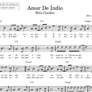 Amor De Índio - Partitura Facilitada