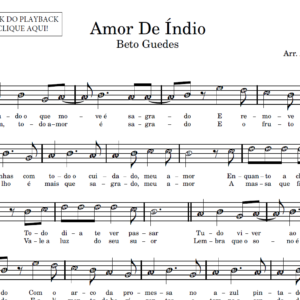 Amor De Índio - Partitura para Sax Alto
