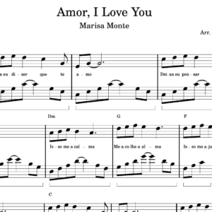 Amor, I Love You - Partitura para Piano