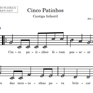Cinco Patinhos - Partitura para Instrumentos em Sib