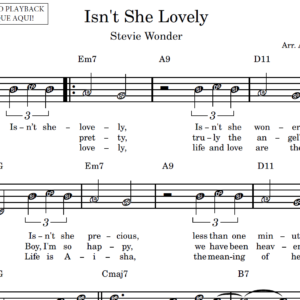 Isn't She Lovely - Partitura Facilitada