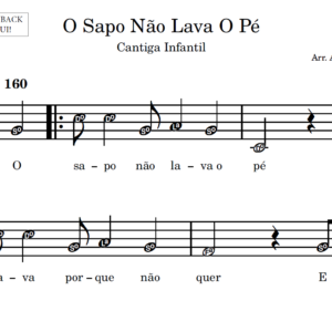 O Sapo Não Lava O Pé - Partitura para Instrumentos em Sib