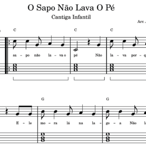 O Sapo Não Lava O Pé - Partitura para Piano