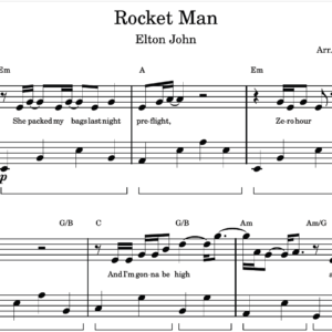 Rocket Man - Partitura para Piano