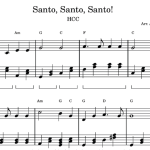 Santo, Santo, Santo! - Partitura para Piano