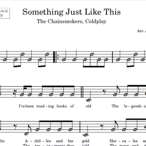 Something Just Like This - Partitura para Sax Alto