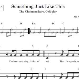 Something Just Like This - Partitura Facilitada