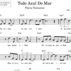 Todo Azul Do Mar - Partitura Facilitada