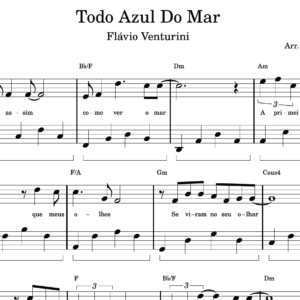 Todo Azul Do Mar - Partitura para Piano