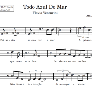 Todo Azul Do Mar - Partitura para Sax Alto