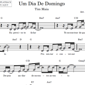Um Dia De Domingo - Partitura Facilitada