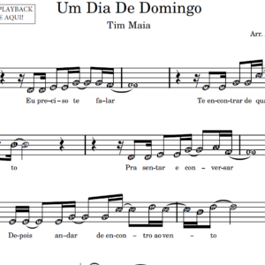 Um Dia De Domingo - Partitura para Sax Alto