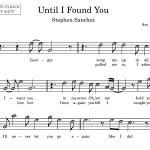 Until I Found You - Partitura para Sax Alto