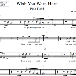 Wish You Were Here - Partitura Facilitada