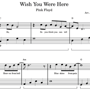 Wish You Were Here - Partitura para Piano