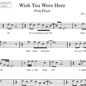 Wish You Were Here - Partitura para Sax Alto