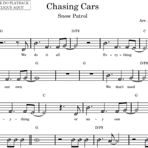 Chasing Cars - Partitura Facilitada