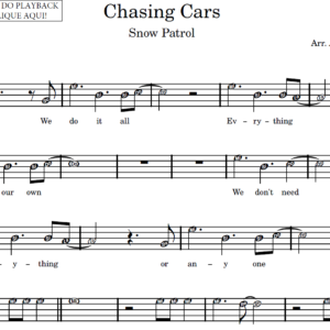 Chasing Cars - Partitura para Instrumentos em Sib