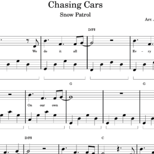 Chasing Cars - Partitura para Piano