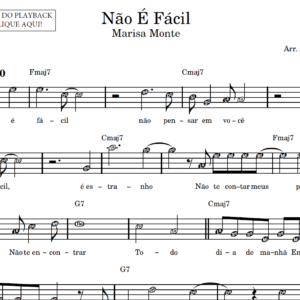 Não É Fácil - Partitura Facilitada