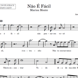 Não É Fácil - Partitura para Instrumentos em Sib