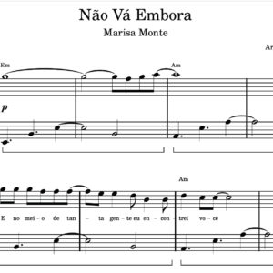 Não Vá Embora - Partitura para Piano
